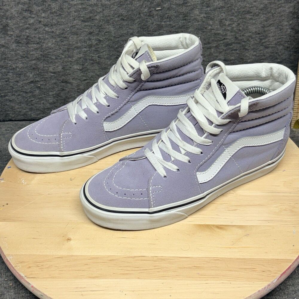 Vans Sk8-Hi Shoes Womens Size 7 Purple Lavender White High Top Skate Sneakers - Picture 6 of 10